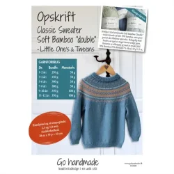 Go Handmade opskrift - Classic Sweater Soft Double - Little One's &amp; Tweens (1 - 12 r) - Boys - DK